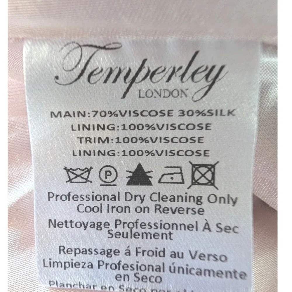 Temperley London Giselle V-Neck Maxi Dress Silk Satin Hibiscus Mix UK8 US4 NEW - Picture 6 of 10